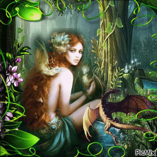 Fantasía en el bosque - Ingyenes animált GIF