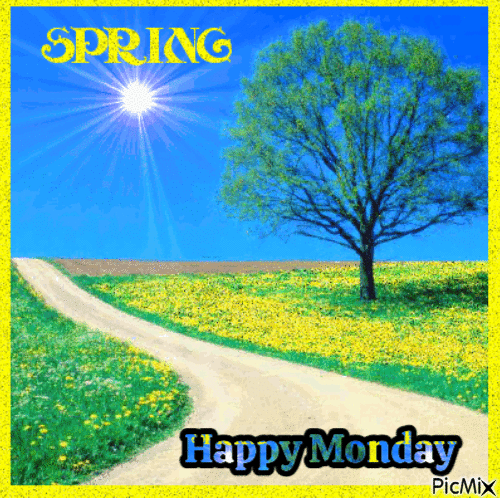 Spring - Happy Monday - Δωρεάν κινούμενο GIF