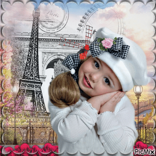 enfant à paris - Безплатен анимиран GIF