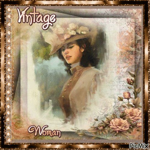 Vintage Woman - GIF animé gratuit