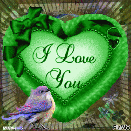 I love you-heart-bird - Безплатен анимиран GIF