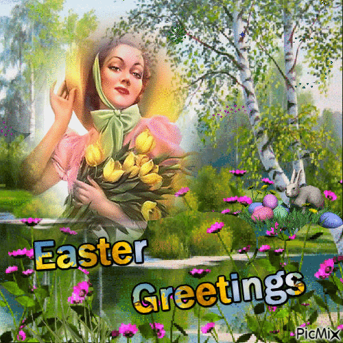 Easter Greetings - Free animated GIF