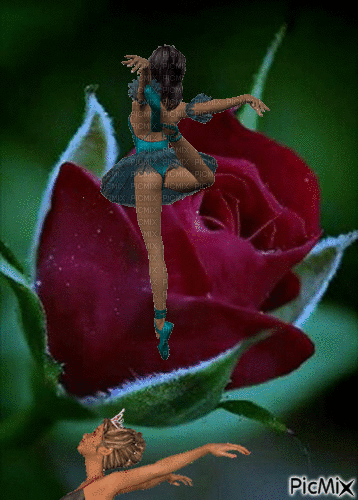Entre las rosas - Nemokamas animacinis gif