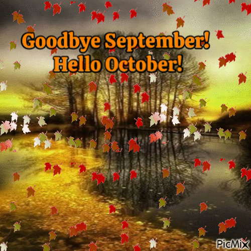 Goodbye September! Hello October! - GIF animé gratuit