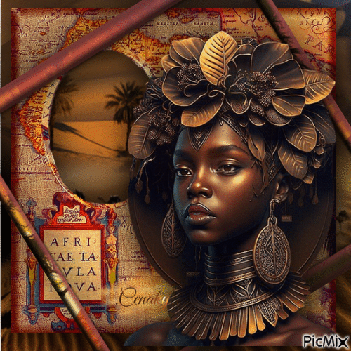 Femme d'Afrique - Бесплатный анимированный гифка