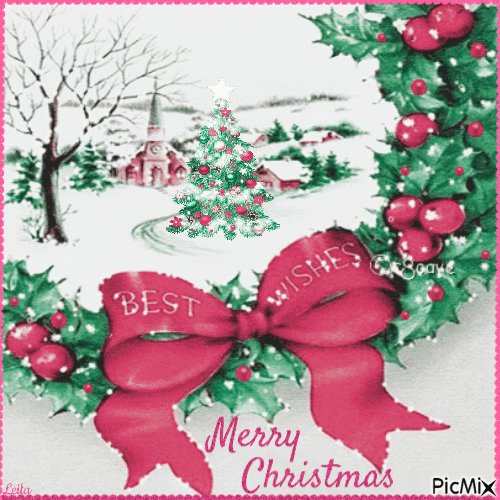 Best Wishes. Merry Christmas 3 - GIF เคลื่อนไหวฟรี