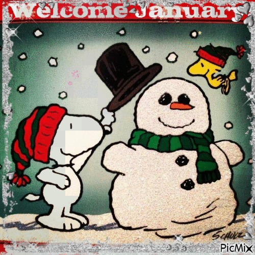 Welcome January! 🙂 - GIF animasi gratis