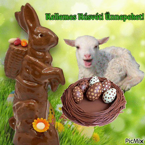 Kellemes Húsvétot, Happy Easter - Animovaný GIF zadarmo