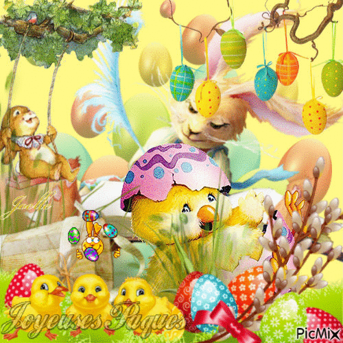 Joyeuses Pâques ! - GIF animado gratis