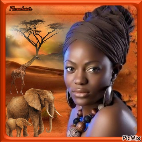 Afro woman. - PNG gratuit