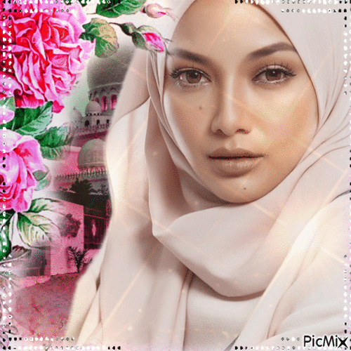 Porträt einer muslimischen Frau - GIF animado grátis