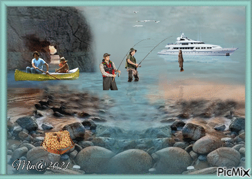 Min@ fiskar dag - fish day - Ingyenes animált GIF