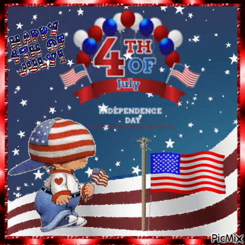Happy 4th of July - GIF animate gratis
