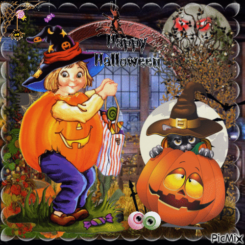 happy Halloween - Бесплатный анимированный гифка