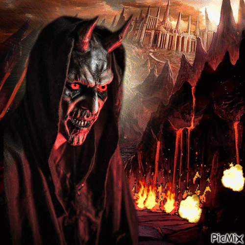 Teufel in der Hölle - Darmowy animowany GIF
