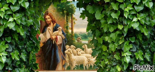 jezus z owcami - Free PNG