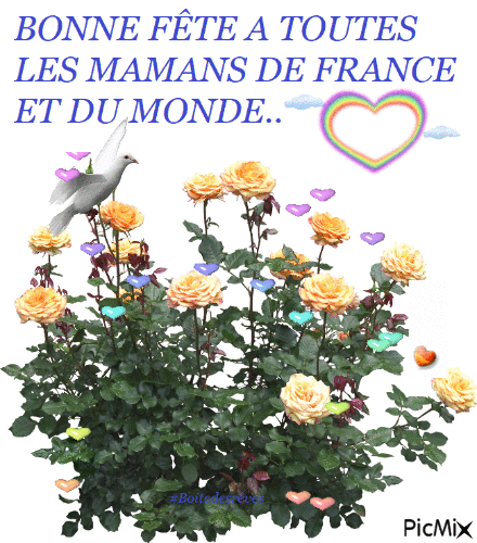Bonne Fête des Mamans - Bezmaksas animēts GIF