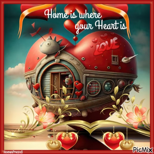 Zuhause ist dort wo dein Herz ist - png gratis