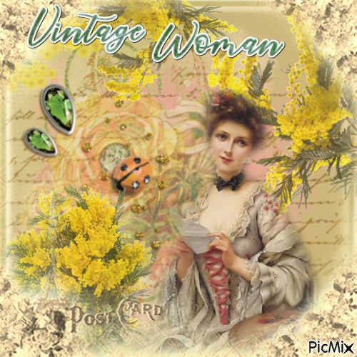 Vintage Woman - png ฟรี
