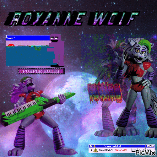 roxanne wolf - Бесплатный анимированный гифка
