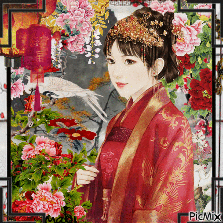 Portrait Oriental - GIF animate gratis