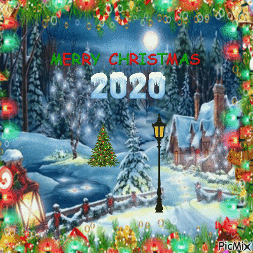 Merry Christmas 2020 - GIF animasi gratis
