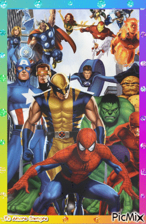 Personajes de Marvel - Bezmaksas animēts GIF