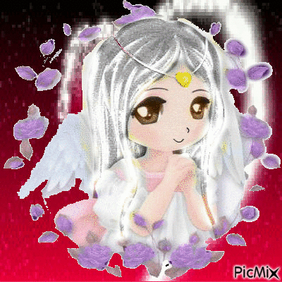 My Beautiful Violet Rose princess - GIF animé gratuit