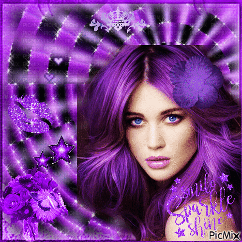 Purple Glitter - Animovaný GIF zadarmo