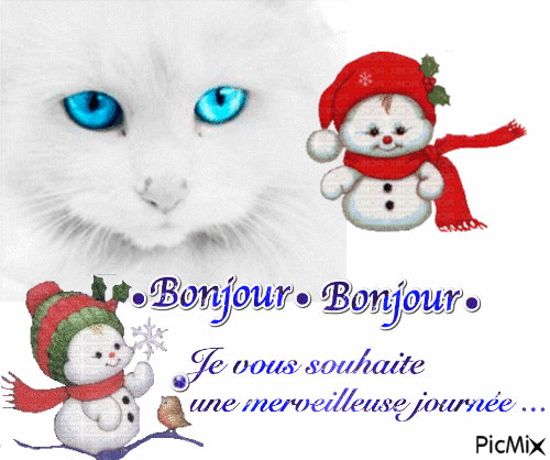 bonjour bonjour - Бесплатный анимированный гифка