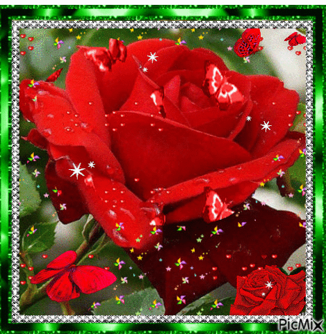 Red rose. - Darmowy animowany GIF