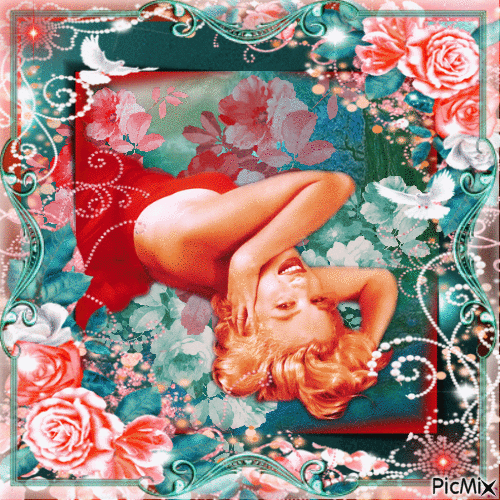 Marilyn Monroe, Actrice, Chanteuse américaine - Animovaný GIF zadarmo