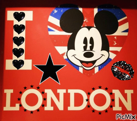 Mickey londres - Free animated GIF