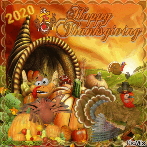 Happy Thanksgiving 2020 - Бесплатный анимированный гифка