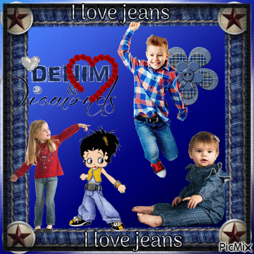 Jeans infantil - Бесплатный анимированный гифка