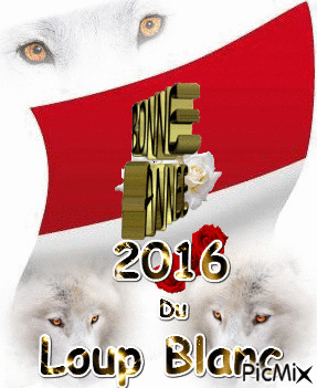 Bonne Année du  Loup blanc :) - Gratis geanimeerde GIF