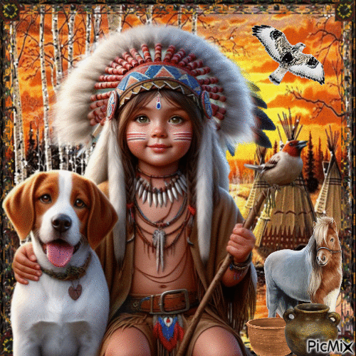 The little Indian - Free animated GIF