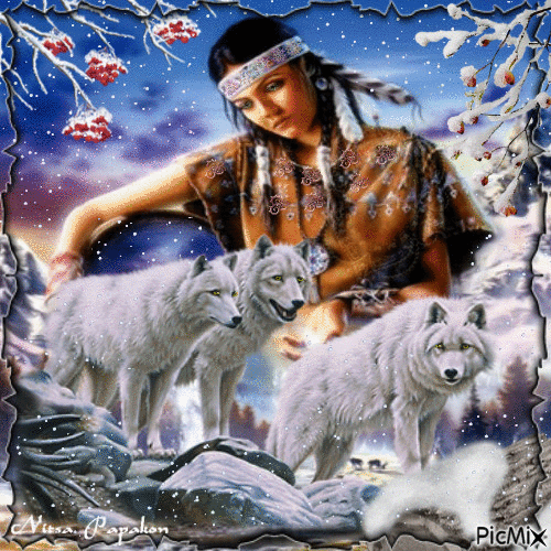 Collage de loups - Free animated GIF