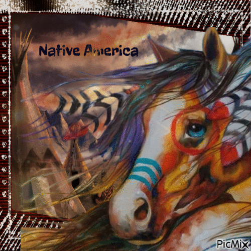 Pony der amerikanischen Ureinwohner - Darmowy animowany GIF