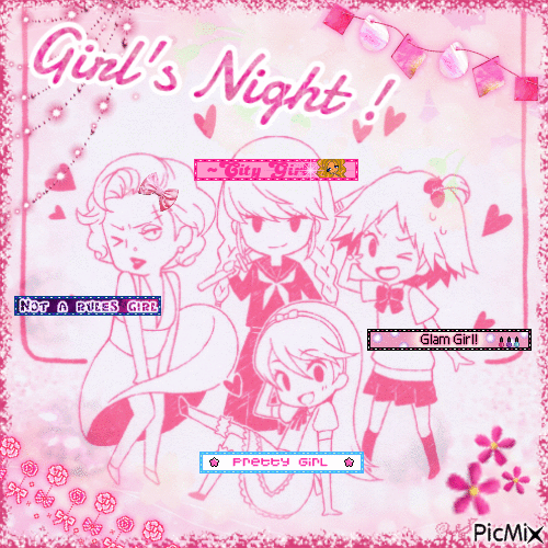 yasogami pageant girl's night - GIF animado gratis