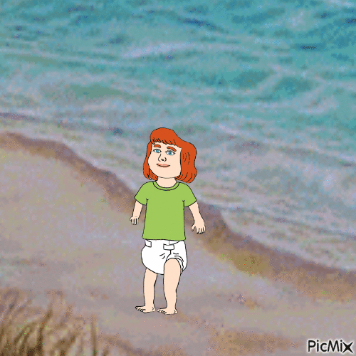 A day at the beach - GIF animate gratis