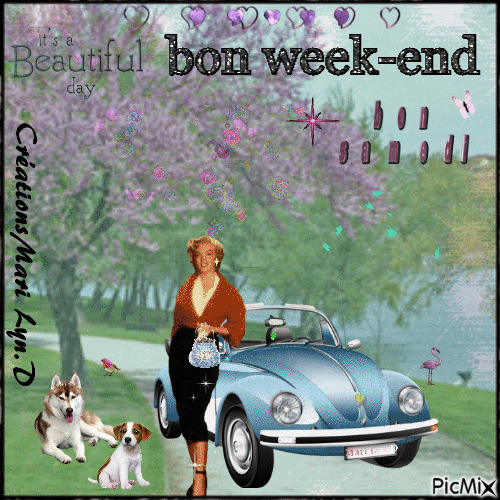 bon week-end -bon samedi-marilyn - Bezmaksas animēts GIF