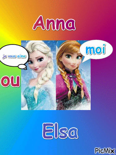 Anna ou Elsa - Ingyenes animált GIF