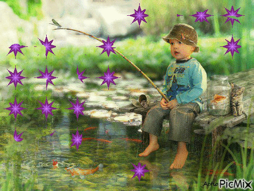 malý rybár ♥ - Gratis animeret GIF