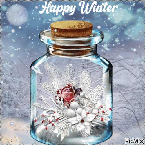 Concours : Fleur d'hiver dans un pot - Free animated GIF