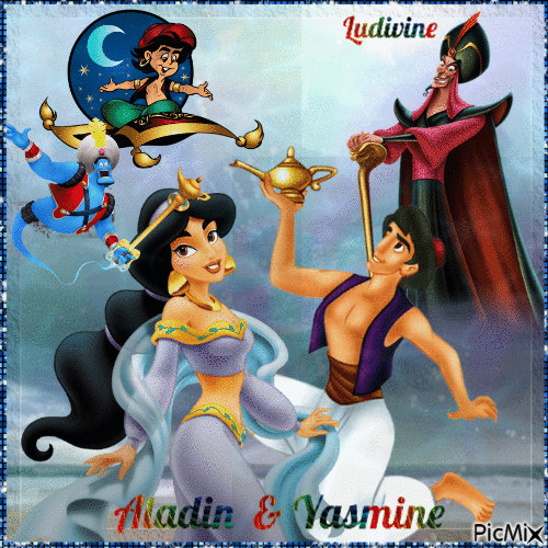 Aladin & Jasmine ❤💖❤ - Free animated GIF