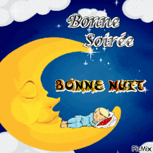 bonne soiree - Bezmaksas animēts GIF