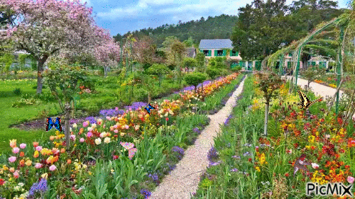 Monet's Garden - Free animated GIF