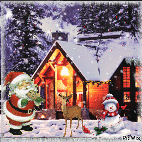 Christmas Cottage - Бесплатный анимированный гифка