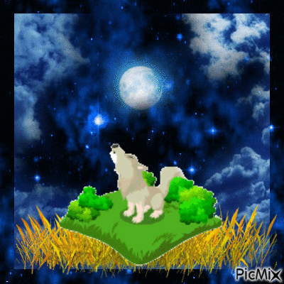 HOWLING WOLF - Free animated GIF